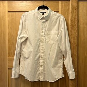 Men’s Banana Republic Slim Flex Fit Dress Shirt, White, Size Medium